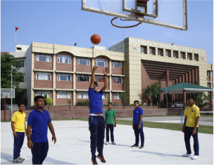 Bips School students playing Basket Ball