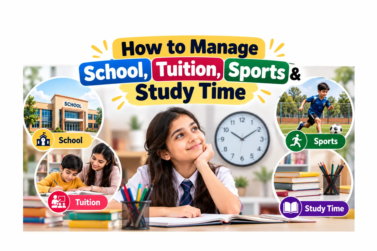 How to Manage School, Tuition, Sports & Study Time